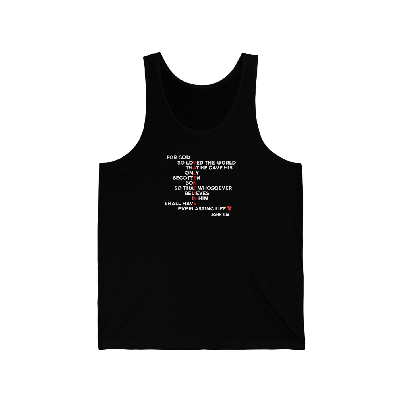 For God So Loved His Valentine Unisex Tank Top