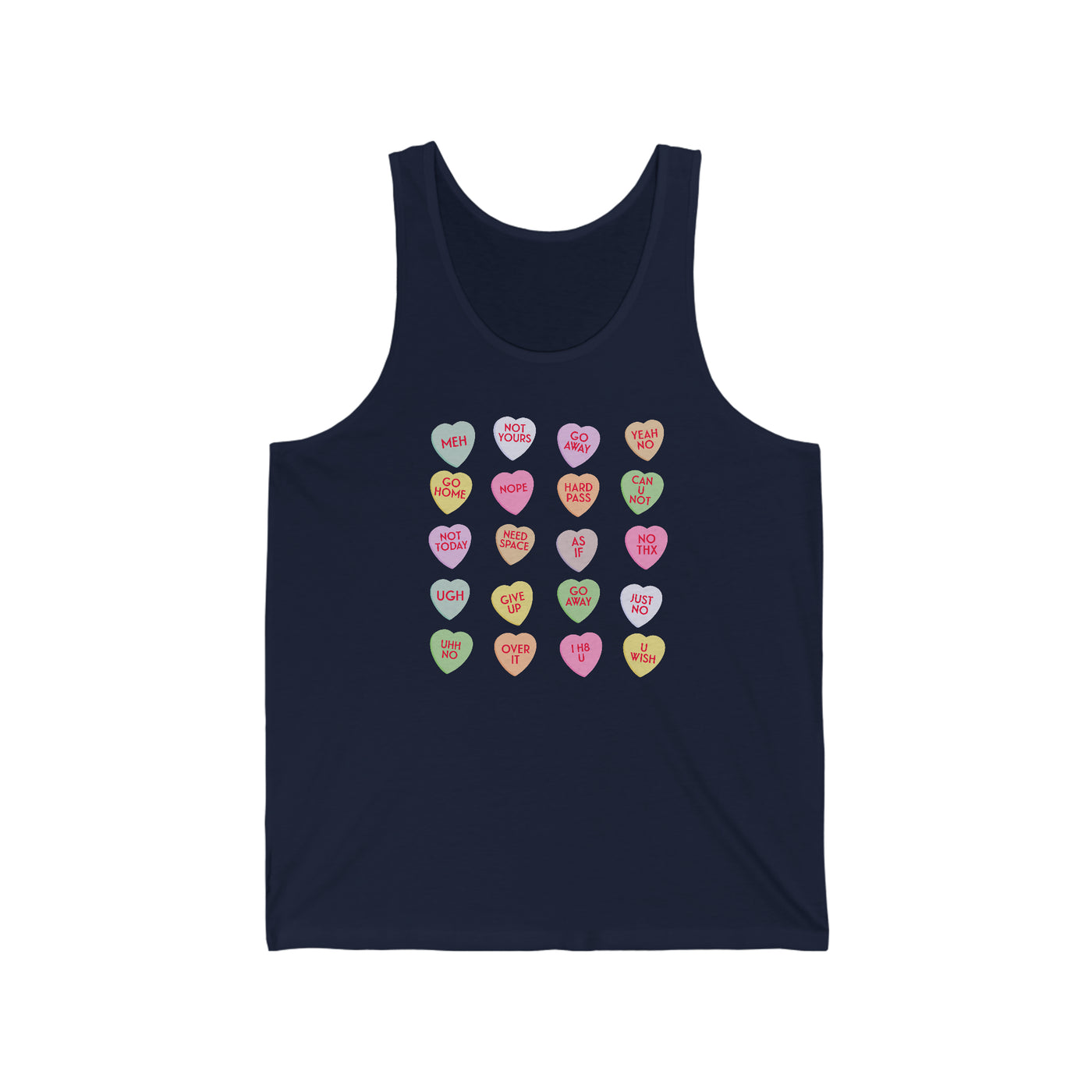 End-Of-Conversation Hearts Unisex Tank Top