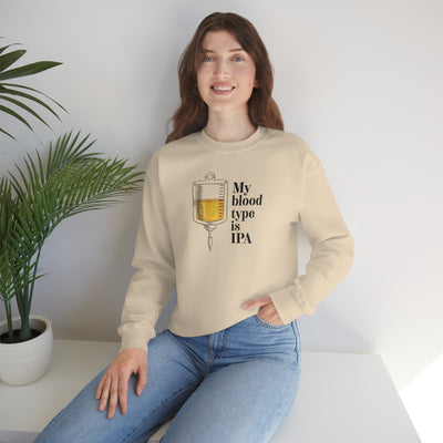 My Blood Type Is IPA Crewneck Sweatshirt