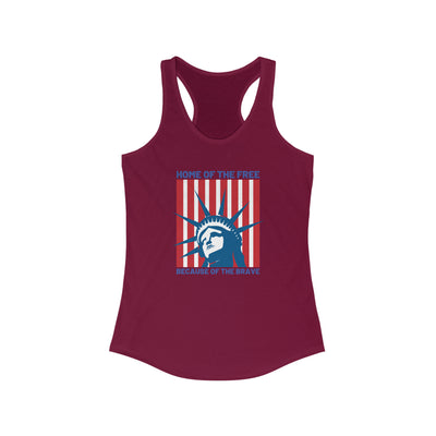 Home Of The Free Because Of The Brave Women's Racerback Tank
