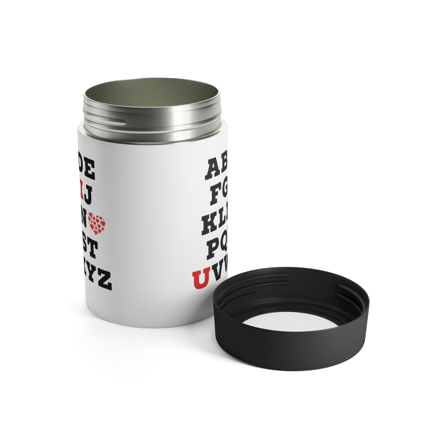 I Love You Alphabet Stainless Steel Can Holder
