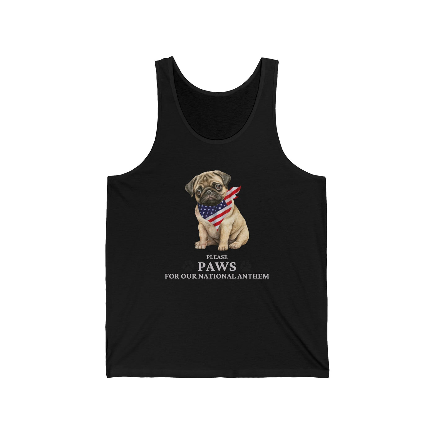Please Paws For Our National Anthem Unisex Tank Top