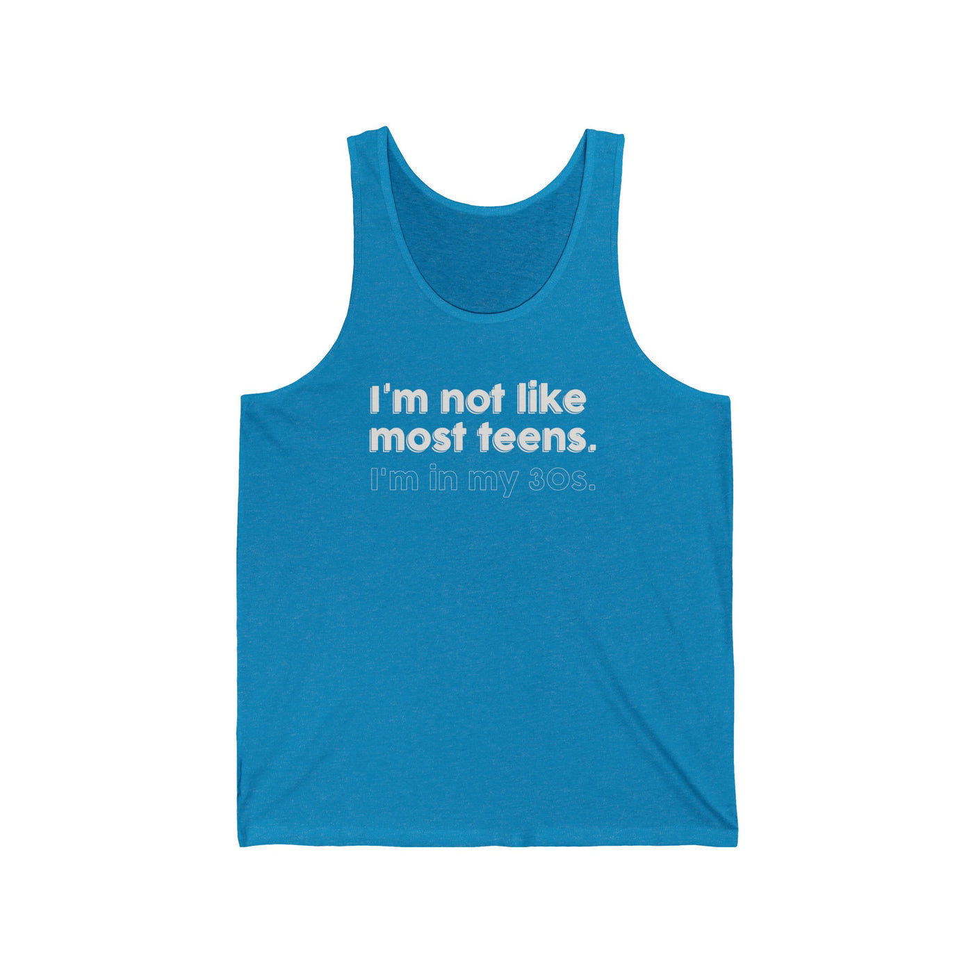 I'm Not Like Most Teens I'm In My 30s Unisex Tank Top