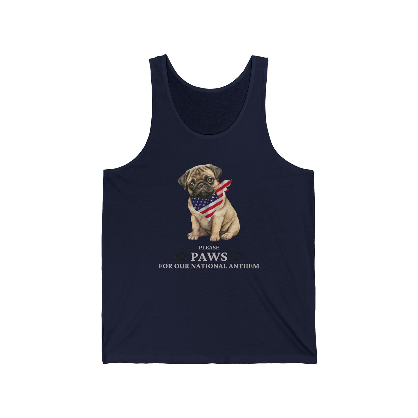 Please Paws For Our National Anthem Unisex Tank Top