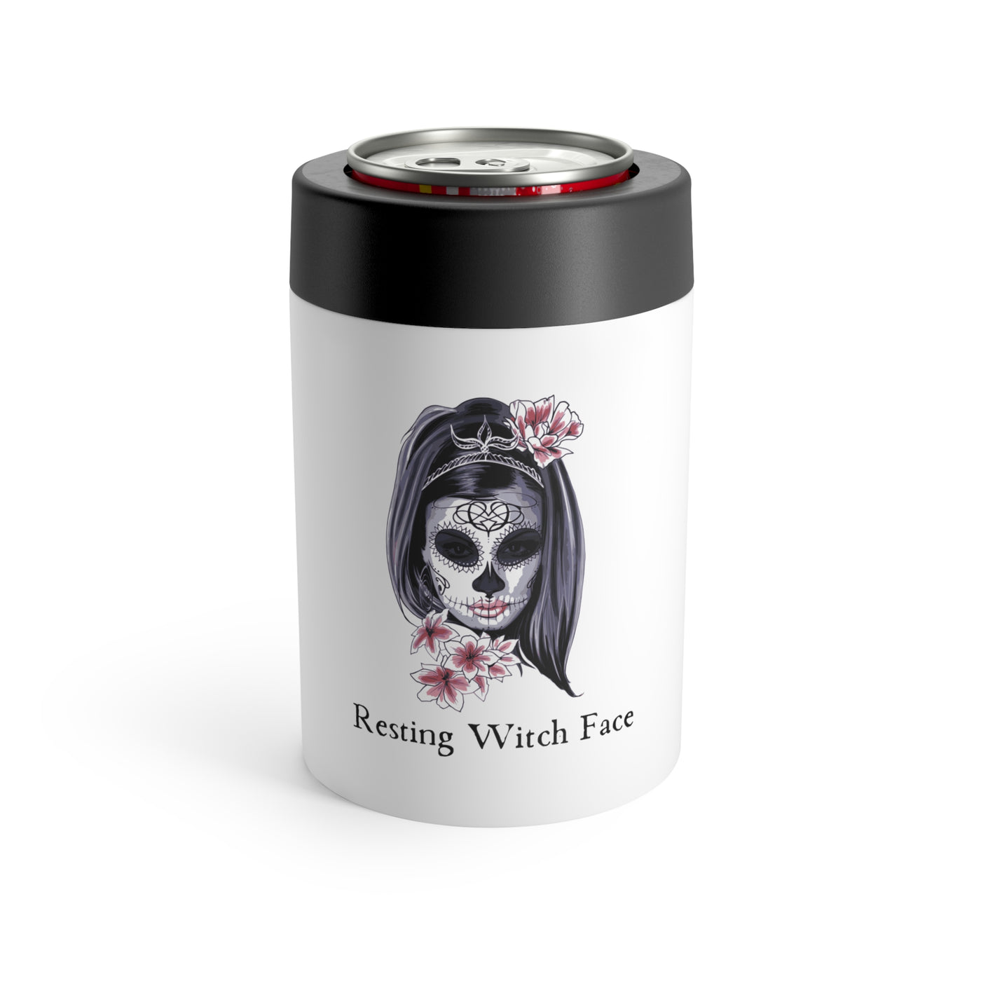Resting Witch Face Stainless Steel Can Holder
