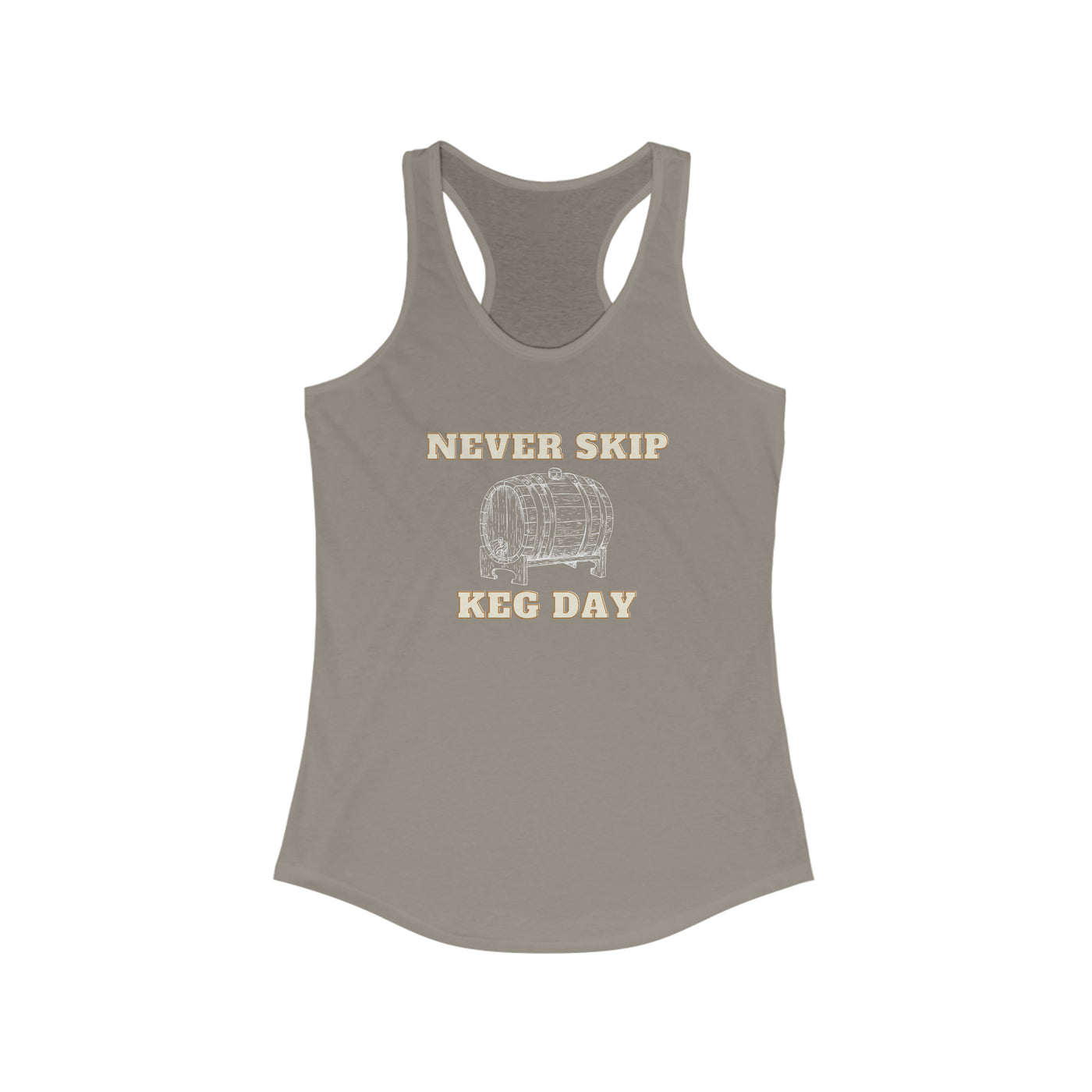 Never Skip Keg Day Women's Racerback Tank