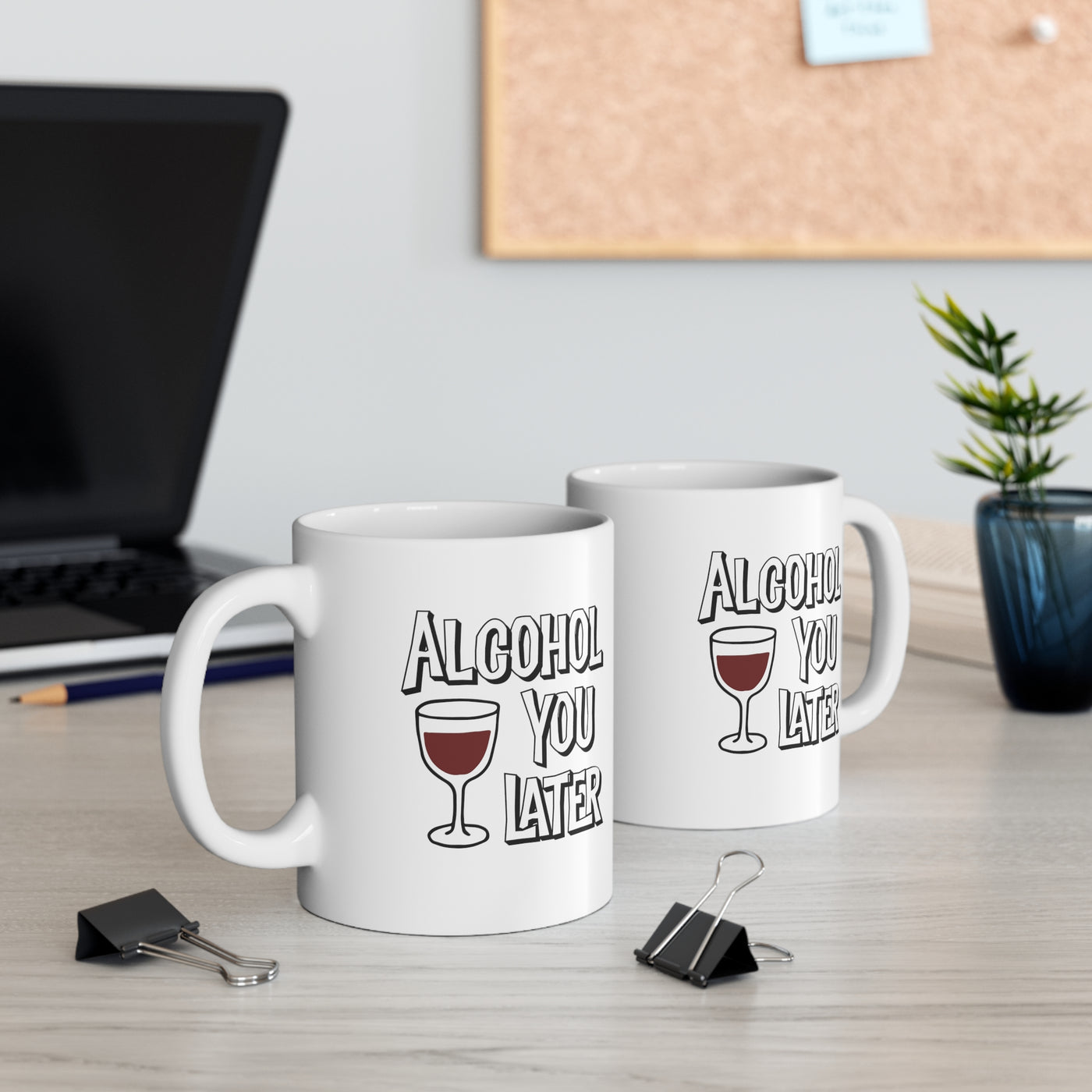 witty alcohol pun coffee mugs