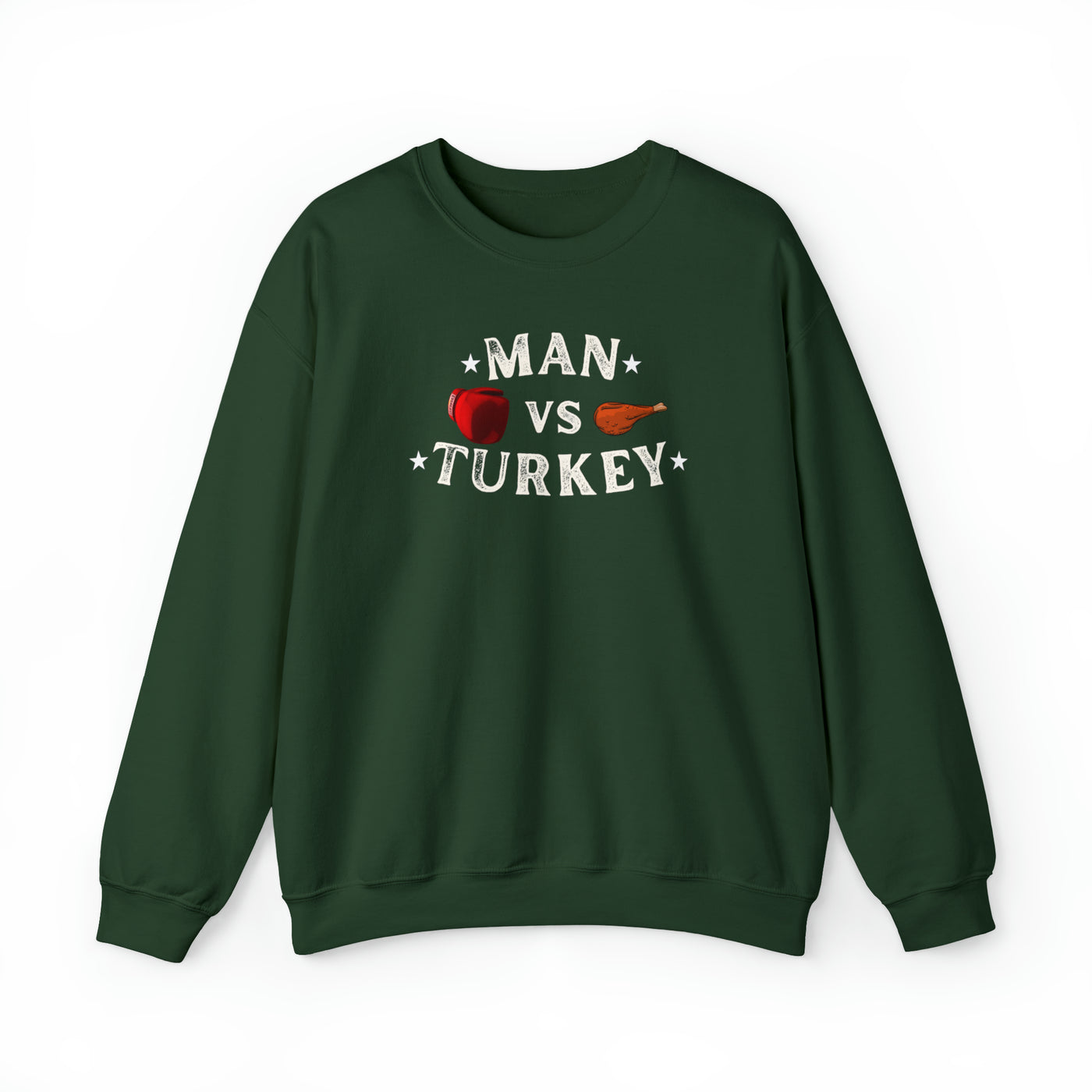 Man Vs Turkey Crewneck Sweatshirt