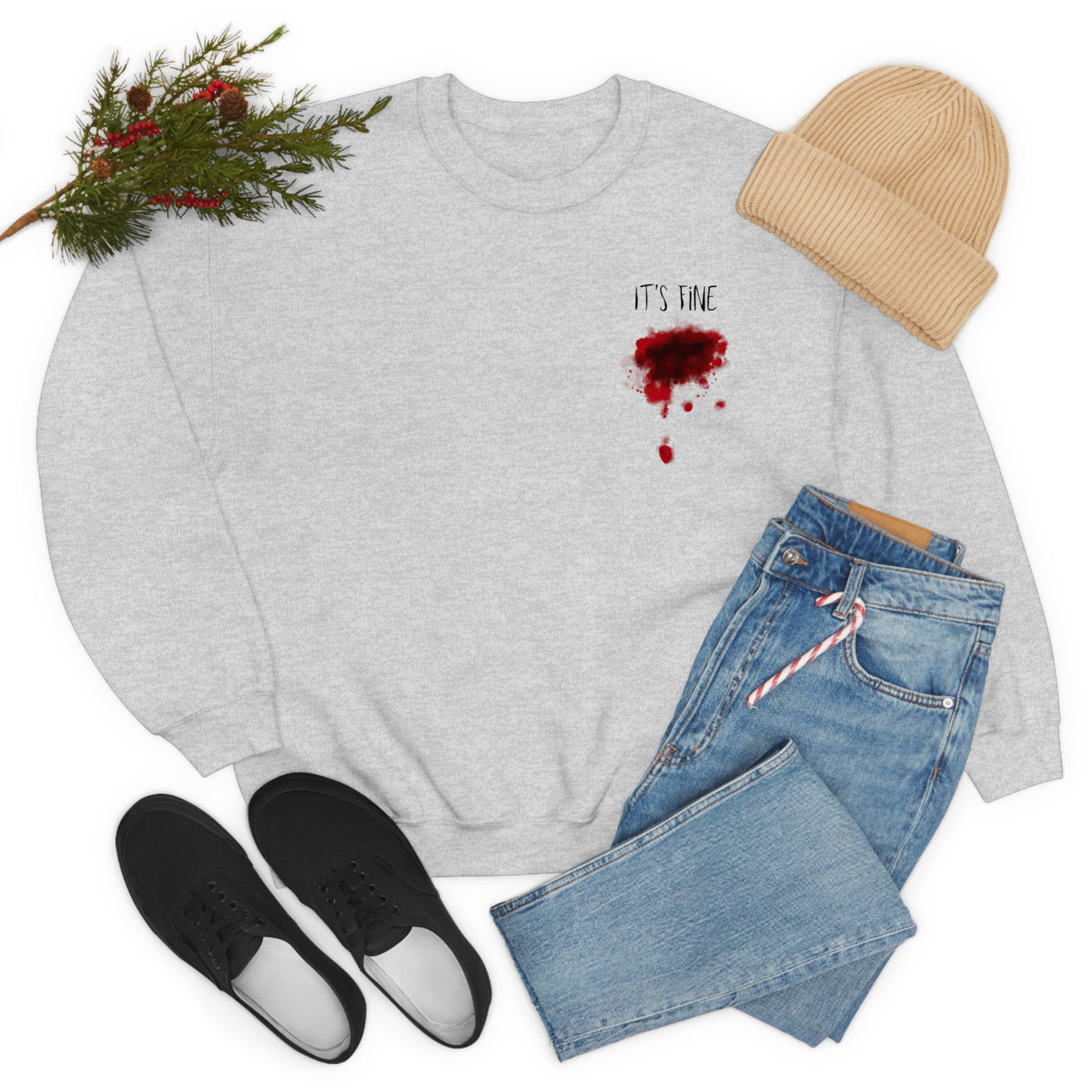 It's Fine Bloody Wound Crewneck Sweatshirt