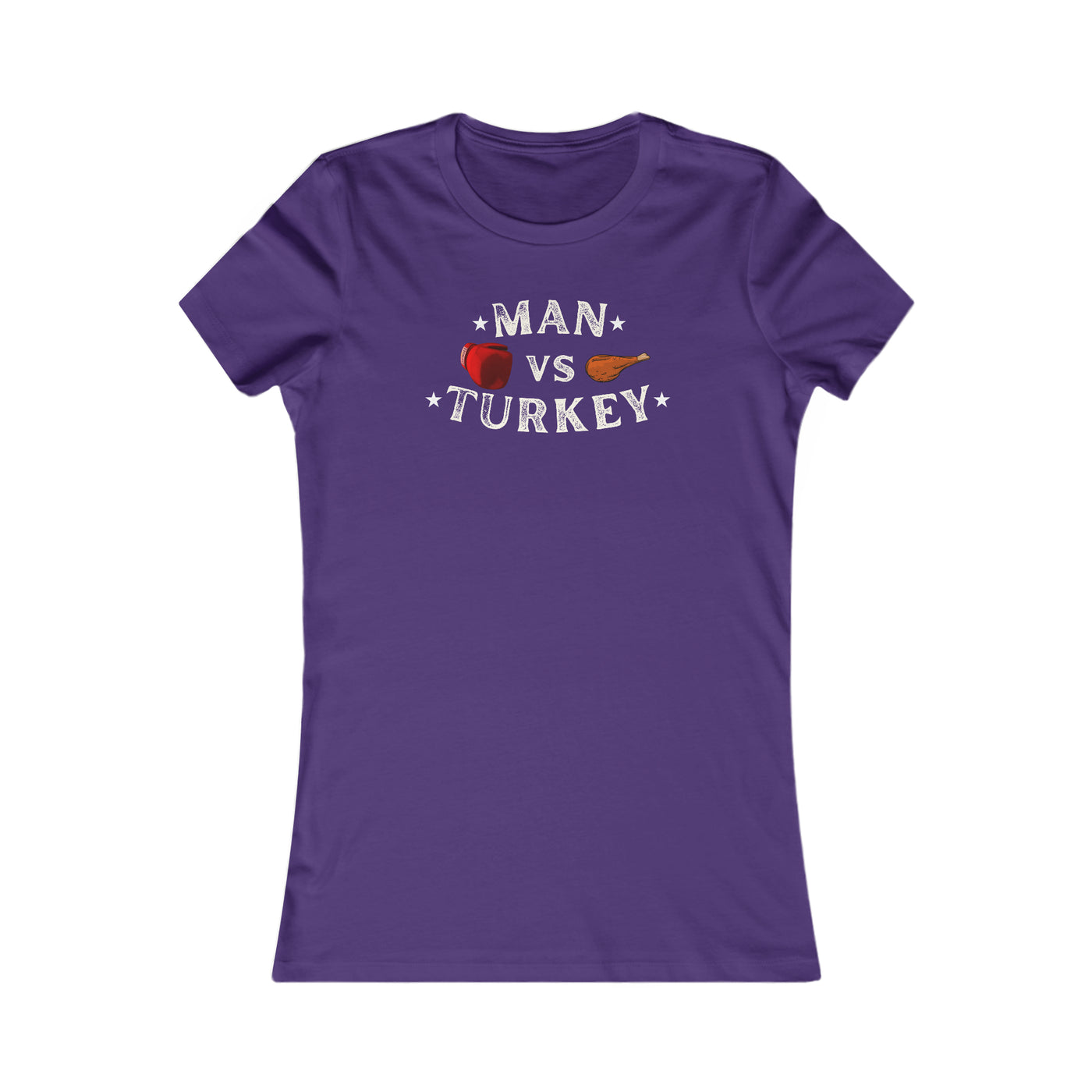 Man Vs Turkey Women's Favorite Tee