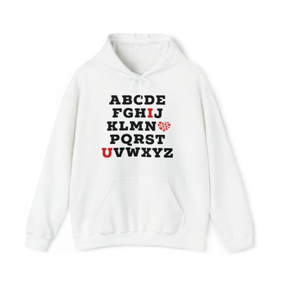 I Love You Alphabet Unisex Hoodie