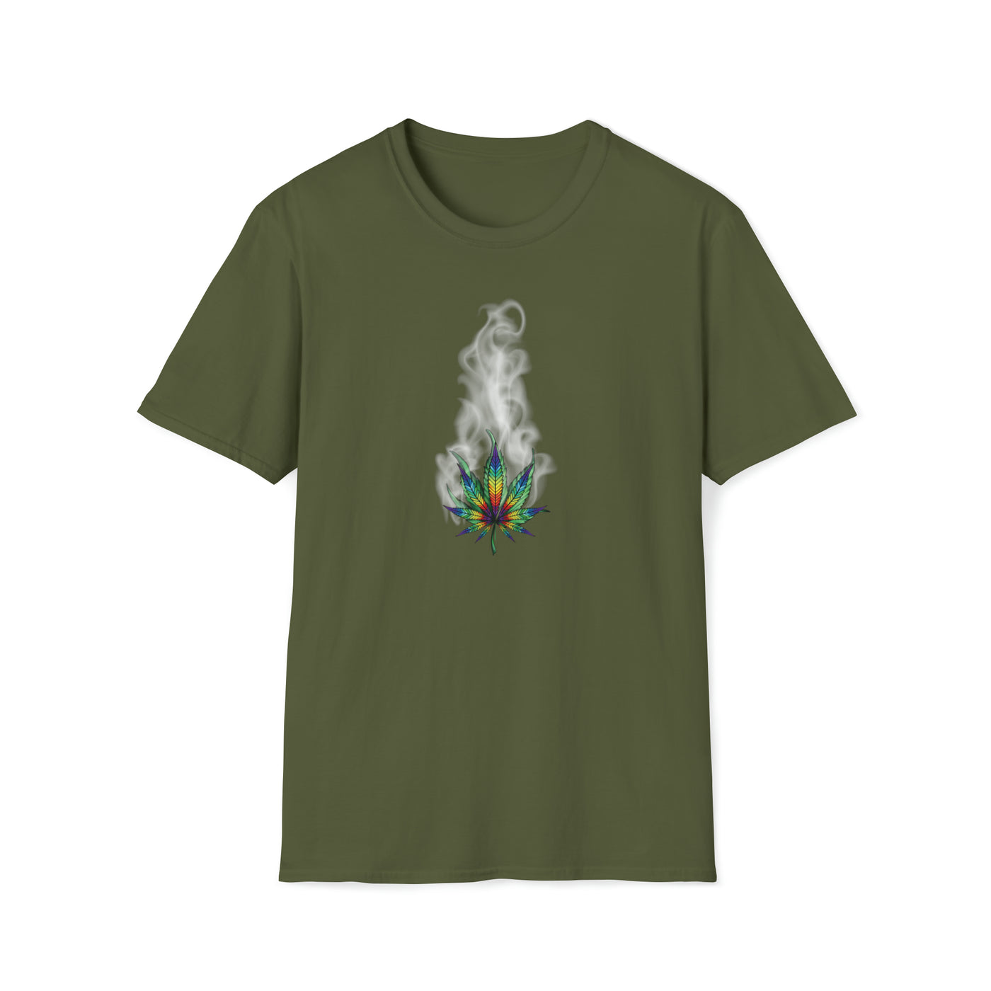 Smoking Cannabis Rainbow Unisex T-Shirt