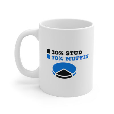 30% Stud 70% Muffin 11oz Ceramic Mug