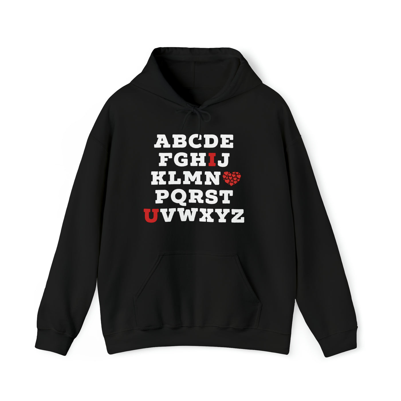 I Love You Alphabet Unisex Hoodie