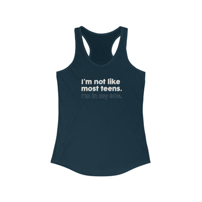 I'm Not Like Most Teens I'm In My 30s Women's Racerback Tank