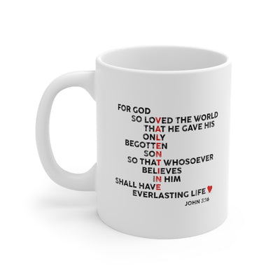 For God So Loved His Valentine 11oz Ceramic Mug