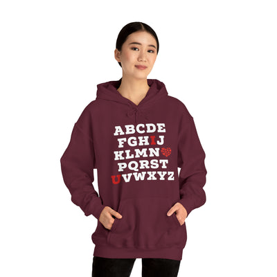 I Love You Alphabet Unisex Hoodie