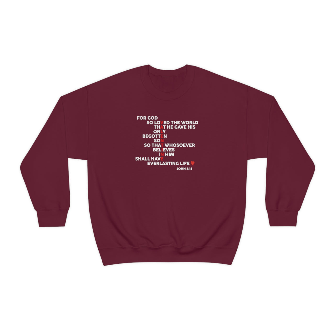 For God So Loved His Valentine Crewneck Sweatshirt