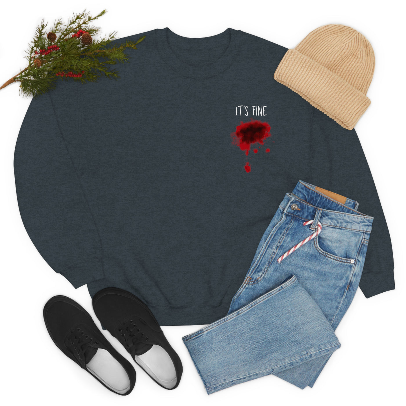 It's Fine Bloody Wound Crewneck Sweatshirt