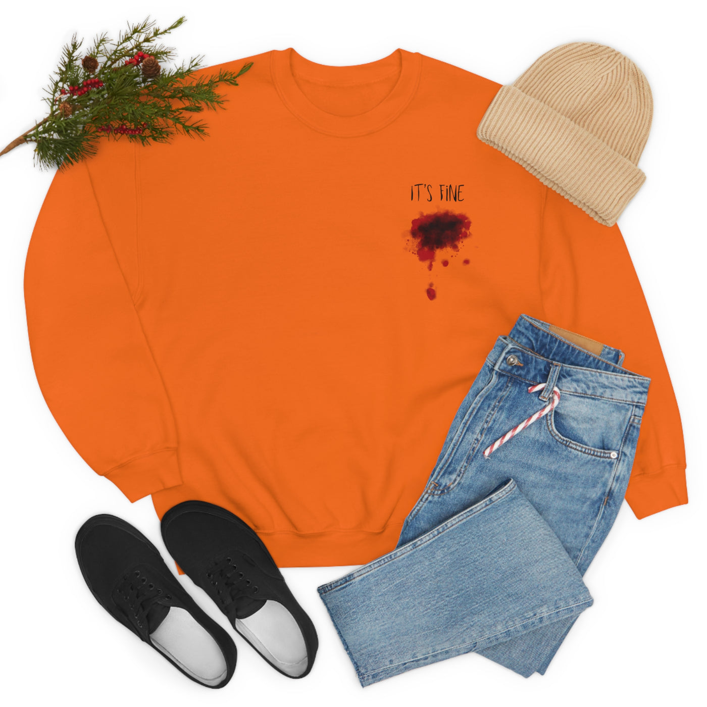 It's Fine Bloody Wound Crewneck Sweatshirt