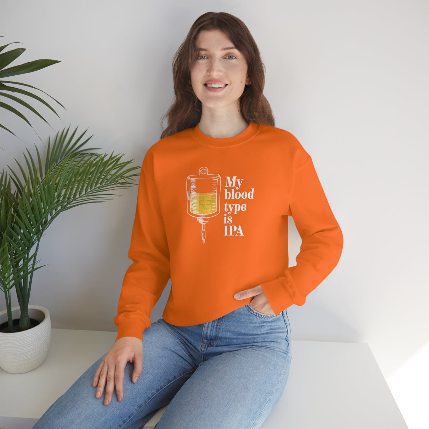 My Blood Type Is IPA Crewneck Sweatshirt