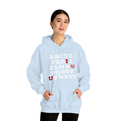 I Love You Alphabet Unisex Hoodie