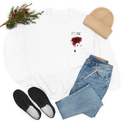 It's Fine Bloody Wound Crewneck Sweatshirt