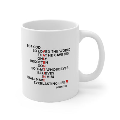 For God So Loved His Valentine 11oz Ceramic Mug