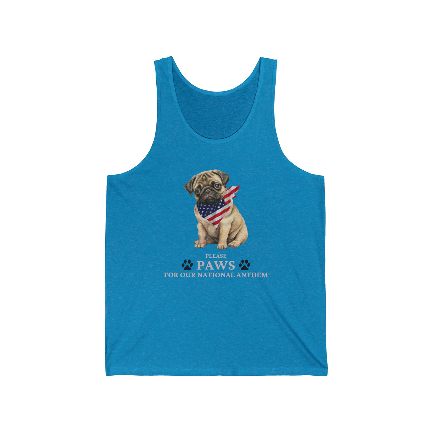 Please Paws For Our National Anthem Unisex Tank Top