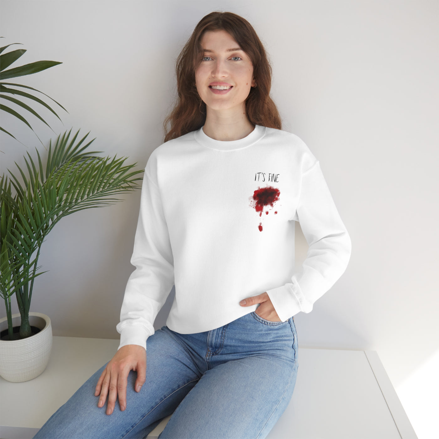 It's Fine Bloody Wound Crewneck Sweatshirt