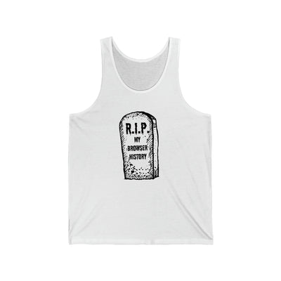 Funny men's tank top R.I.P. My Browser History white