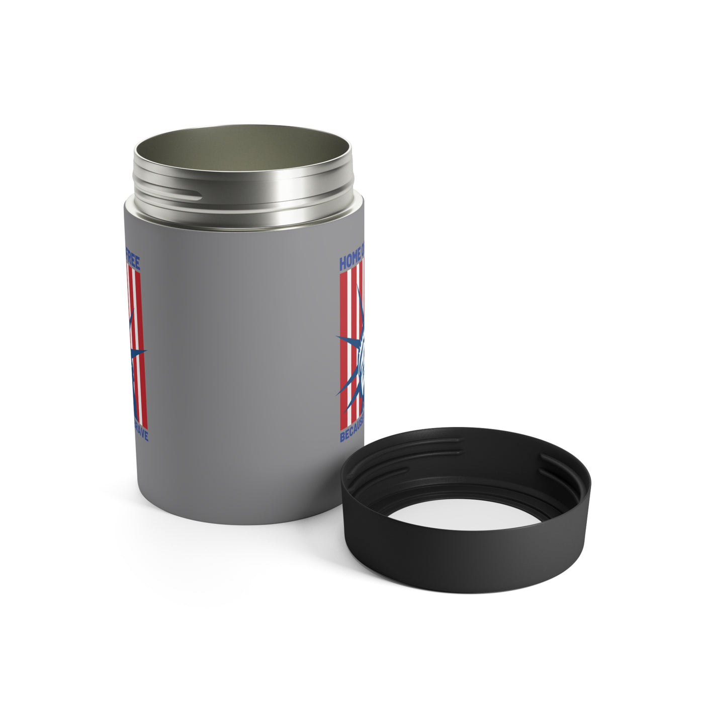 Home Of The Free Because Of The Brave Stainless Steel Can Holder