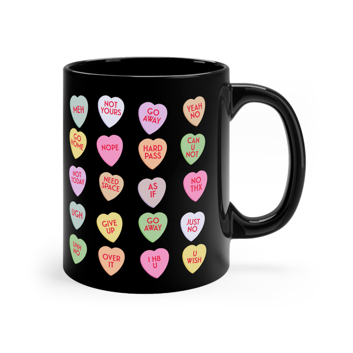 End-Of-Conversation Hearts 11oz Ceramic Mug