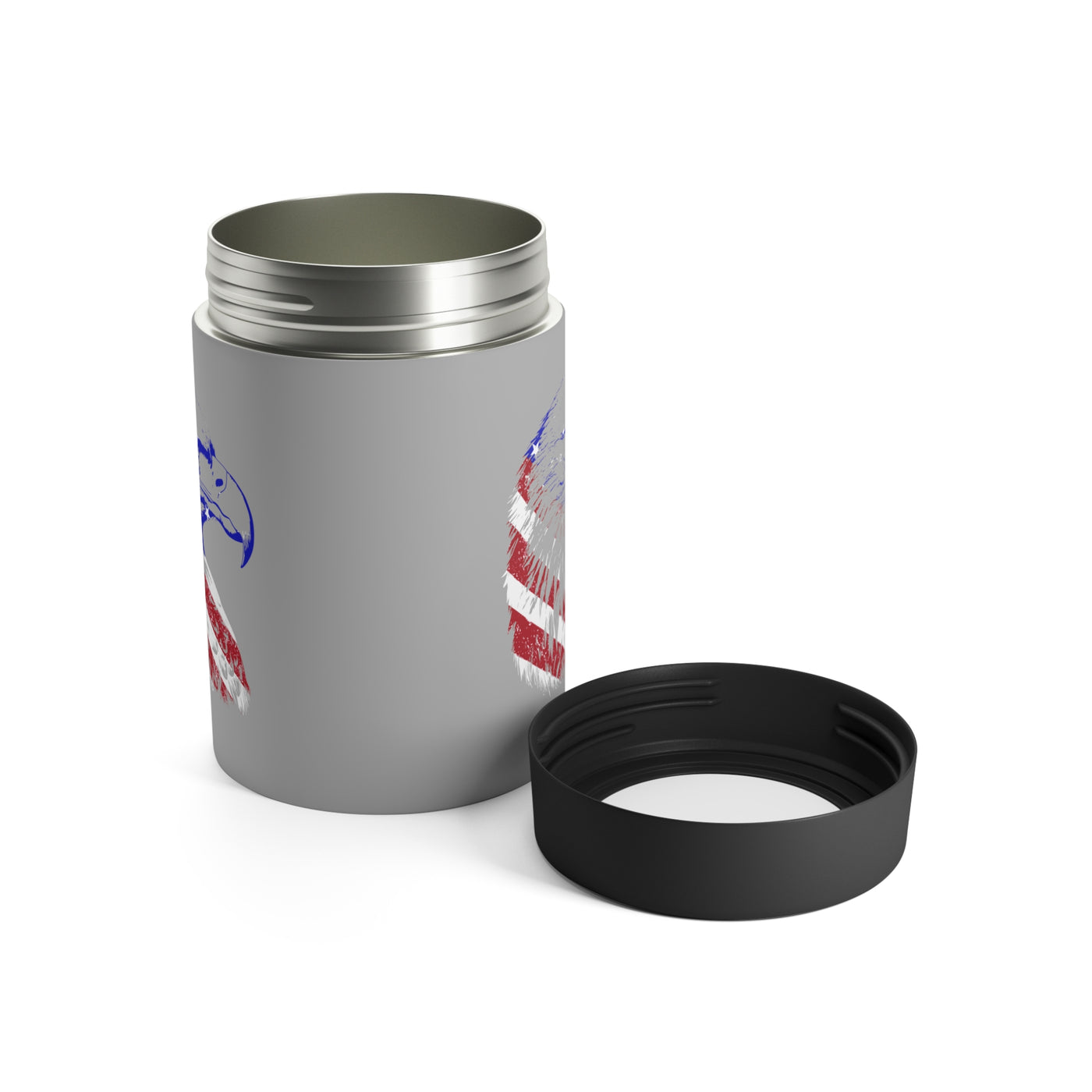 American Eagle Flag Stainless Steel Can Holder