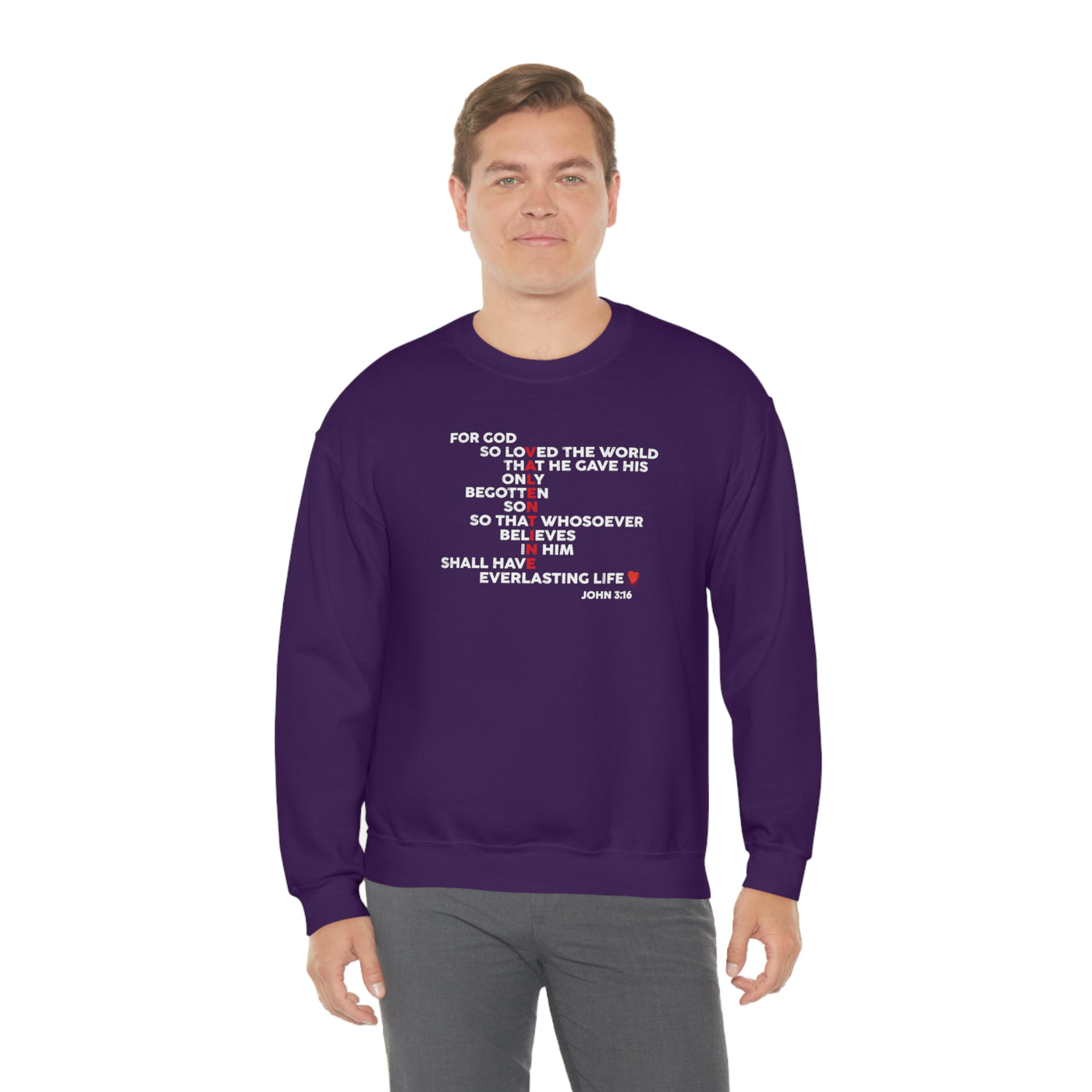 For God So Loved His Valentine Crewneck Sweatshirt