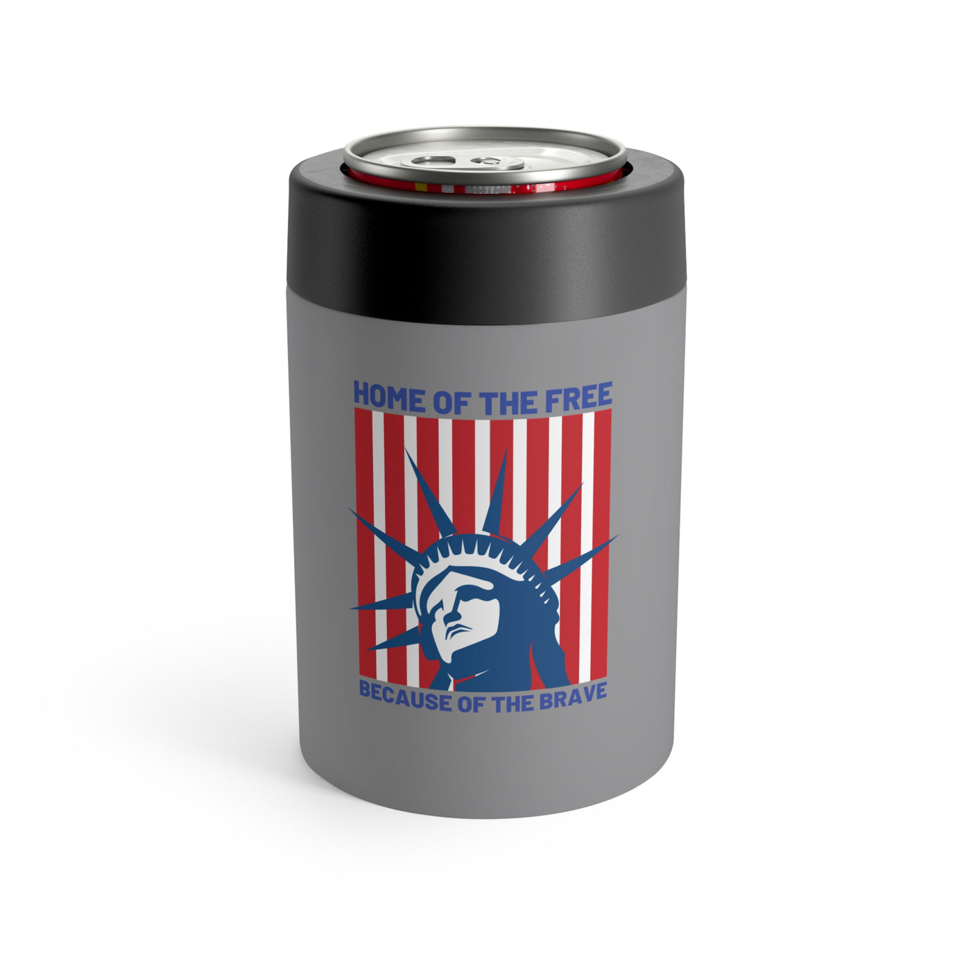 Home Of The Free Because Of The Brave Stainless Steel Can Holder