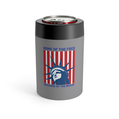 Home Of The Free Because Of The Brave Stainless Steel Can Holder