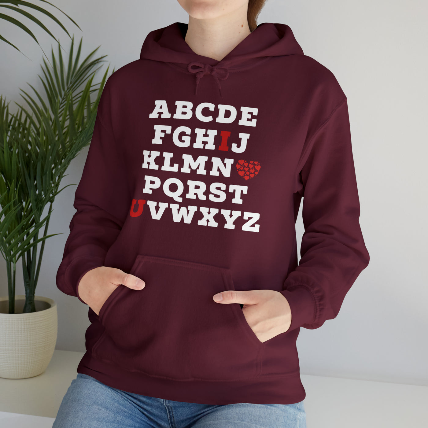 I Love You Alphabet Unisex Hoodie