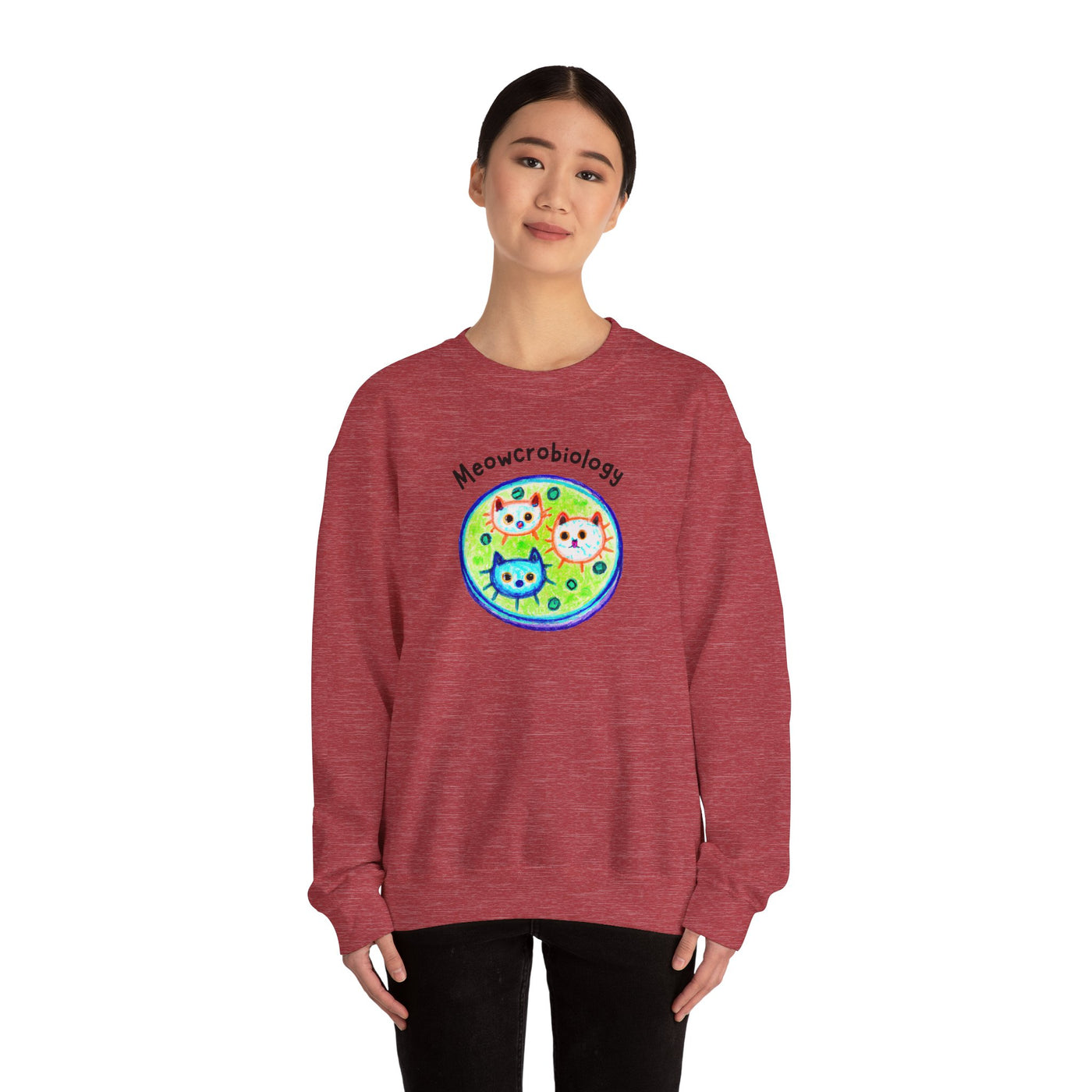 Meowcrobiology Sweatshirt - Unisex Heavy Blend Crewneck