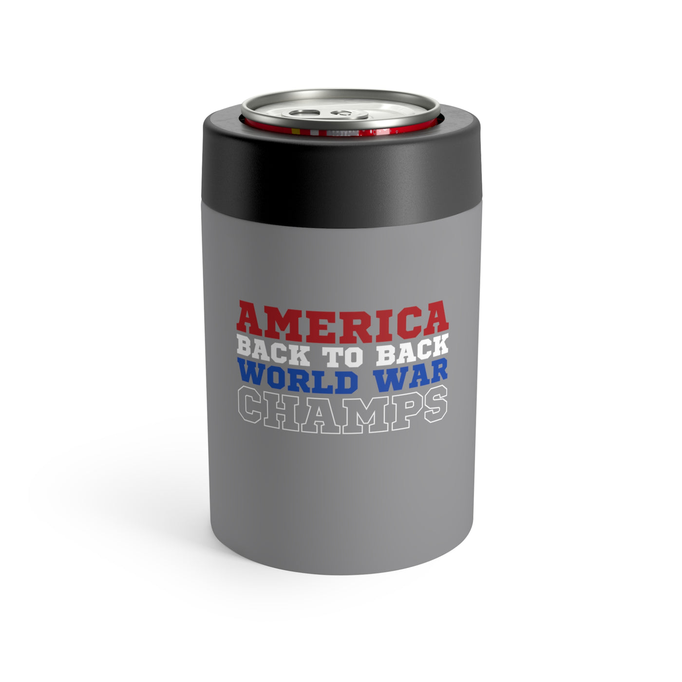 America Back To Back World War Champs Stainless Steel Can Holder