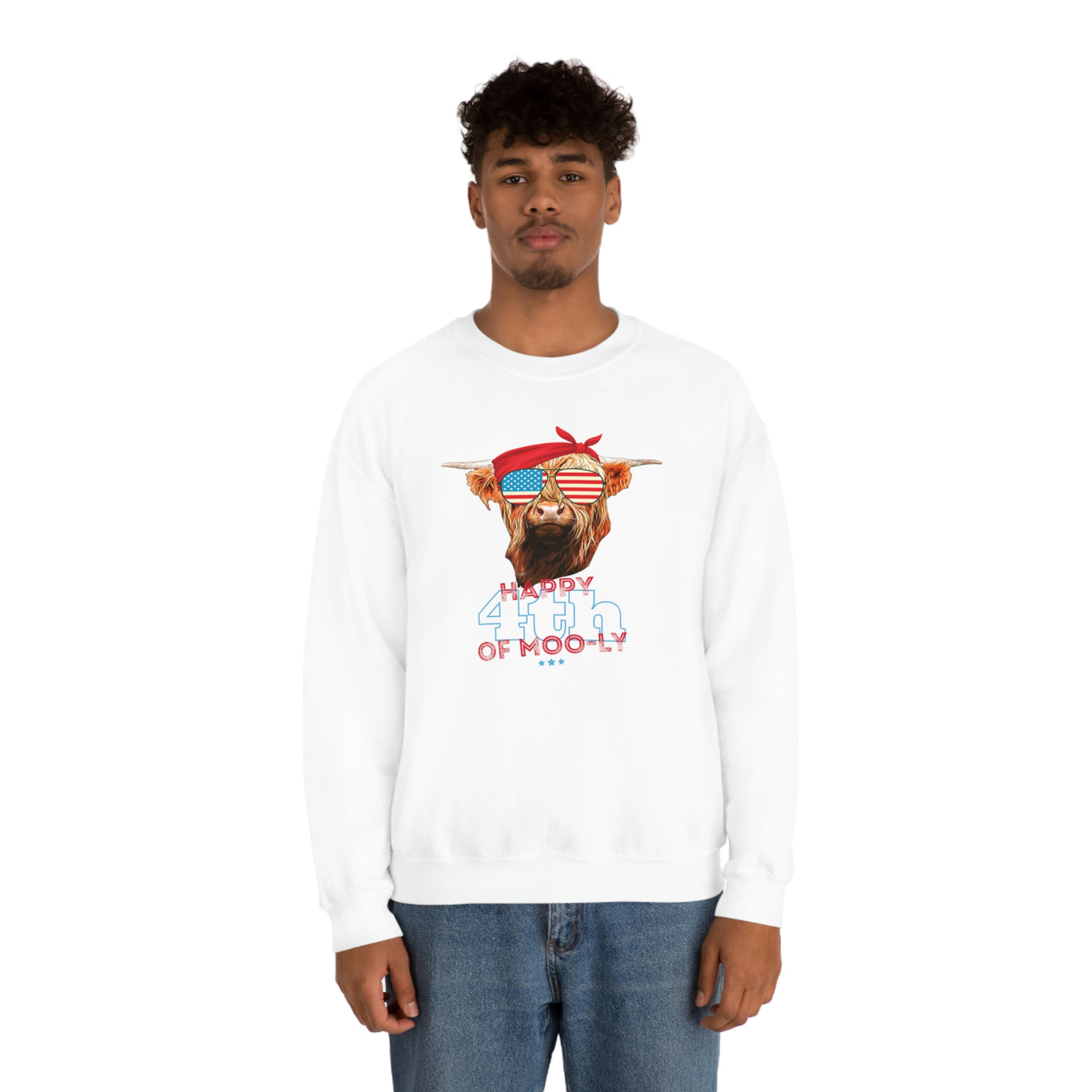 Happy 4th of Moo-ly Crewneck Sweatshirt