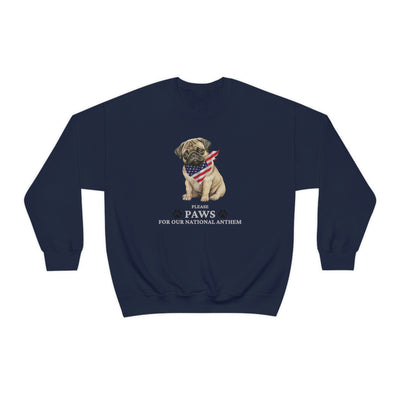 Please Paws For Our National Anthem Crewneck Sweatshirt