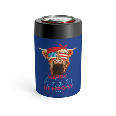 Happy 4th of Moo-ly Stainless Steel Can Holder