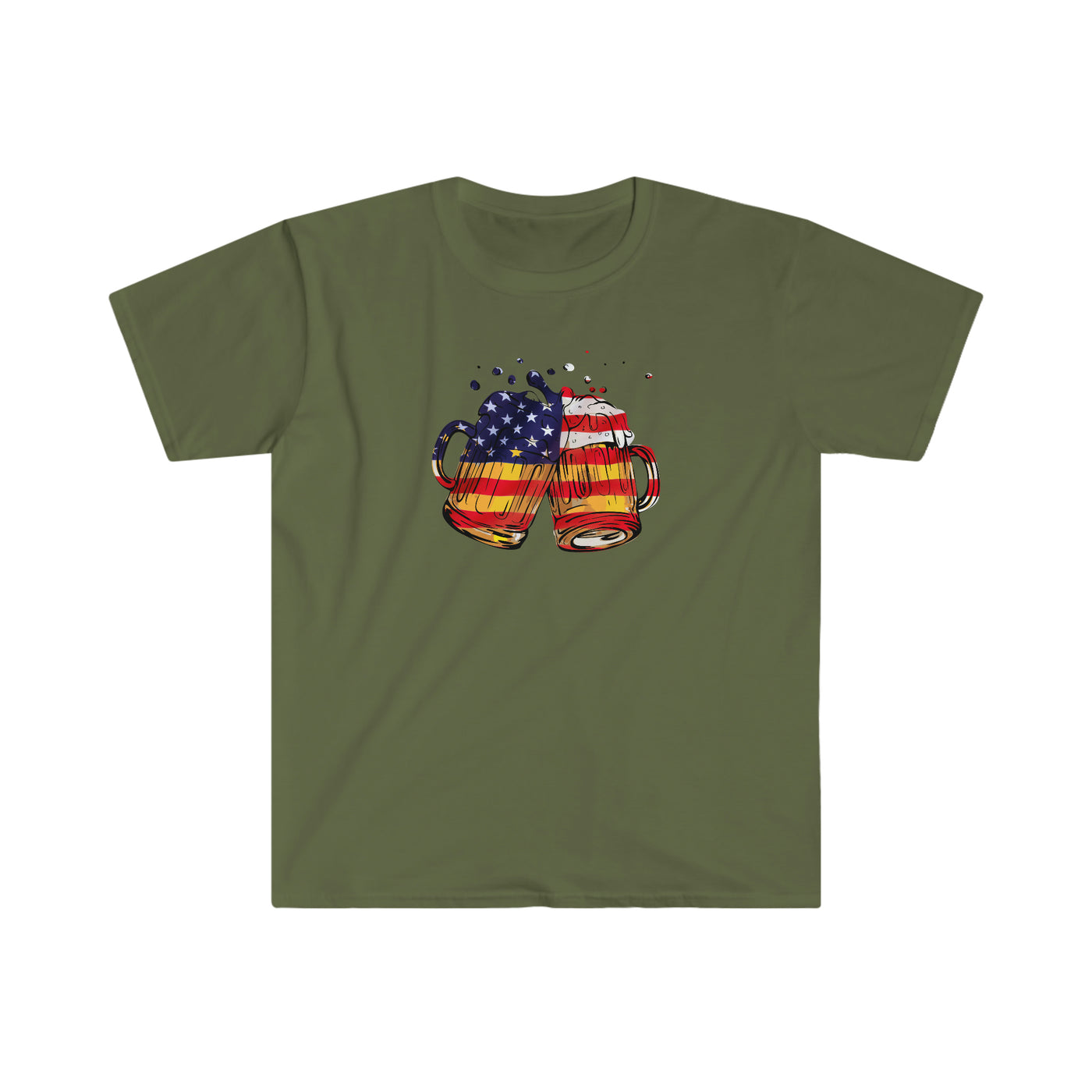 4th of july Cheers to America! Mens T-Shirt army green