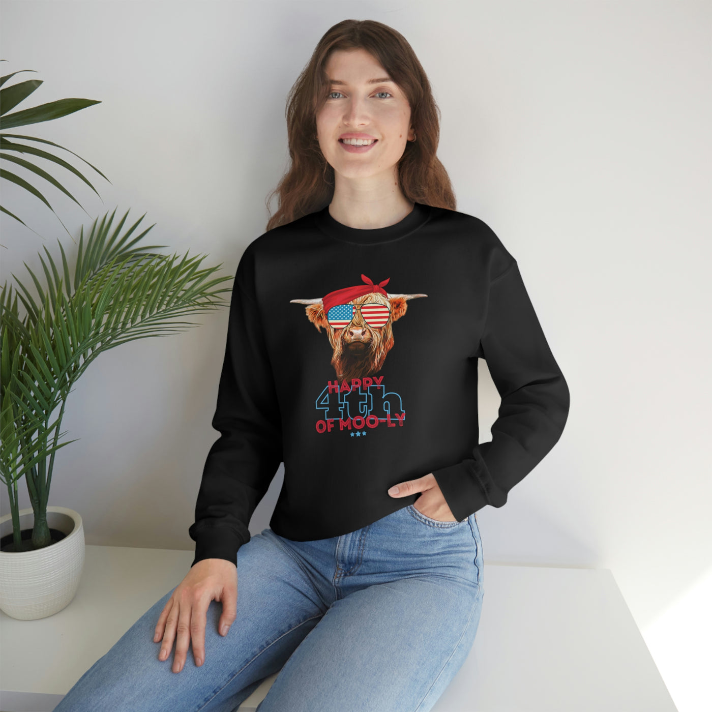 Happy 4th of Moo-ly Crewneck Sweatshirt