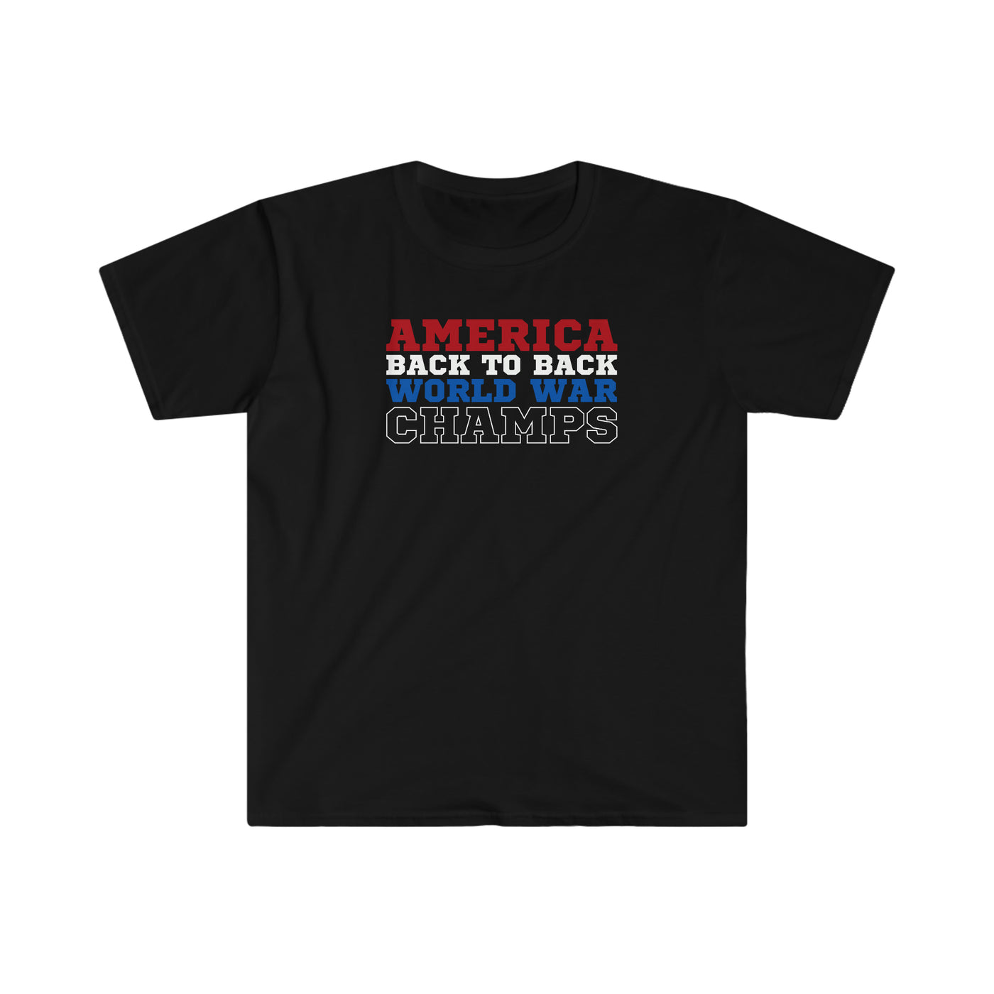 4th of july America World War Champs mens T-Shirt black