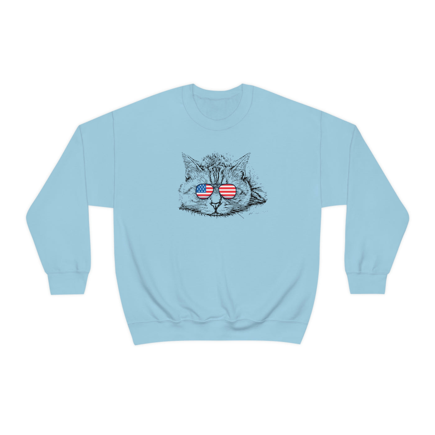 Independence Day Cat Crewneck Sweatshirt