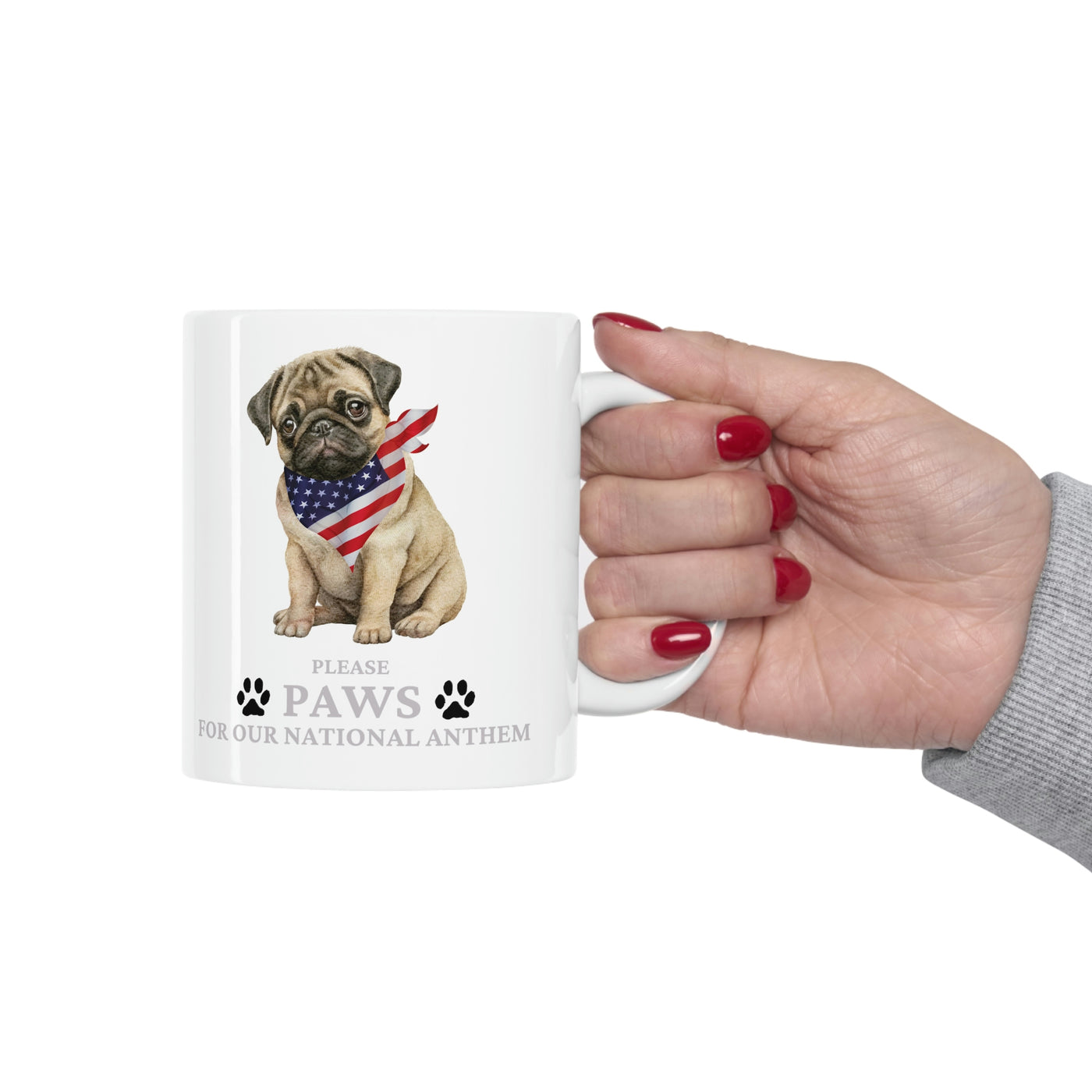 Please Paws For Our National Anthem 11oz Ceramic Mug