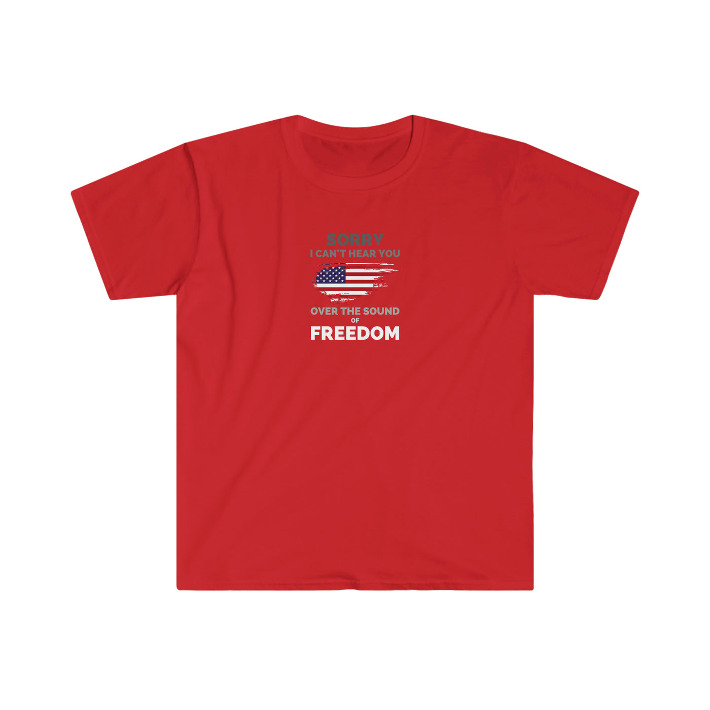 fourth of july Sound Of Freedom mens T-Shirt red