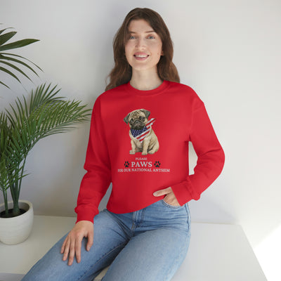 Please Paws For Our National Anthem Crewneck Sweatshirt